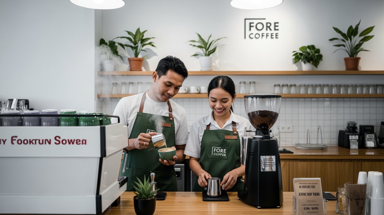 Read more about the article Franchise Fore Coffee, Sistem, SOP, Dan Pelatihan Karyawan Bersama Asal Moeasal